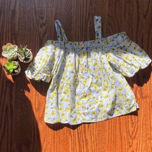 Zara floral of the shoulder top